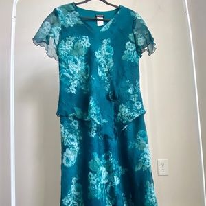 Vintage Miss Dorby Floral Crepe Dress